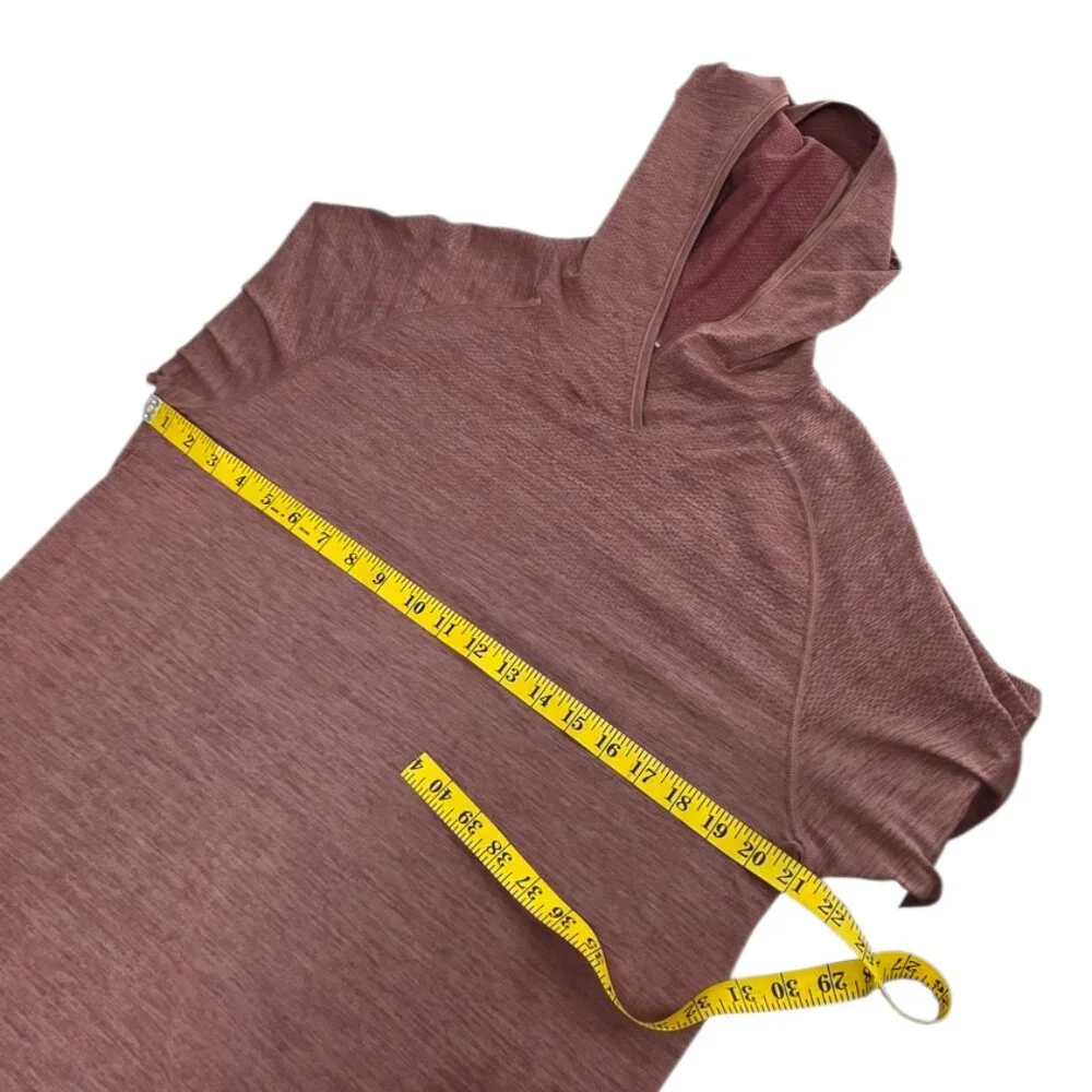 Lululemon Men's Metal Vent Tech Long Sleeve Hoodie, Heathered Red, Size L - Picture 4 of 8